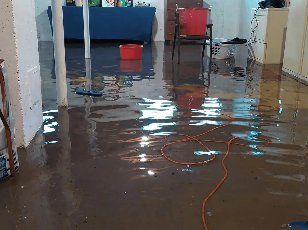 Basement with boiler, cabinets and washing machine completely flooded in Yonkers, NY