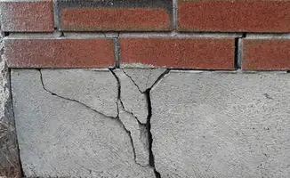 Concrete foundation with serious structural damage in Yonkers, NY