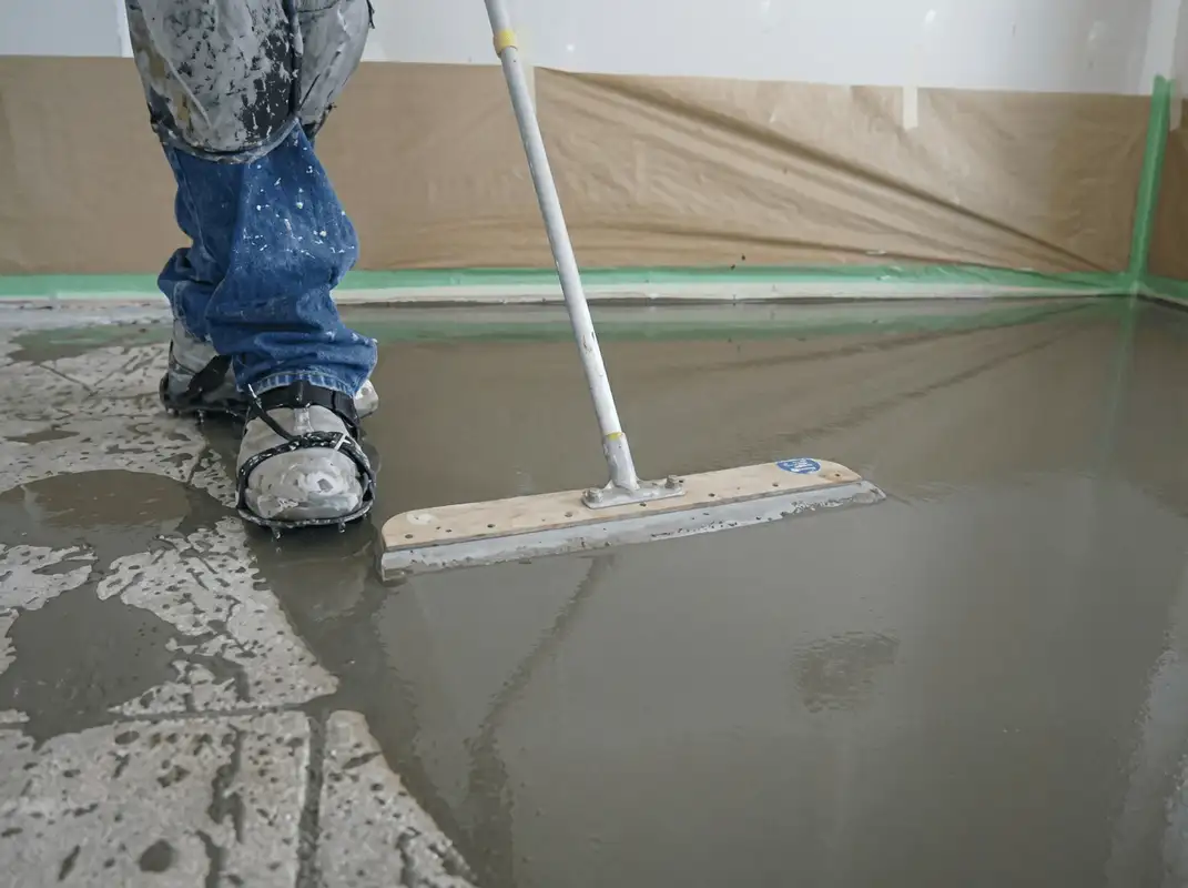 Uneven floor being professionally repaired in Yonkers, NY